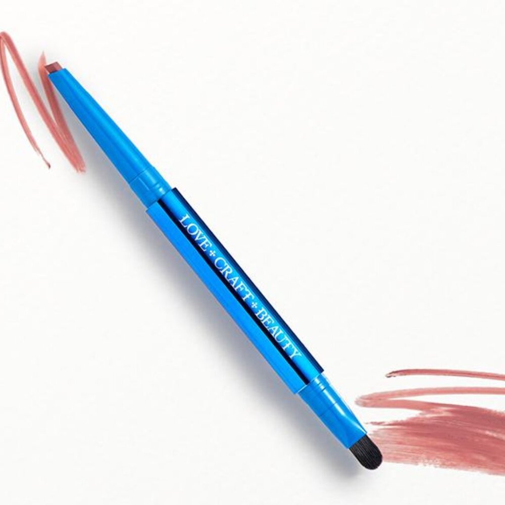 NWT LOVE+CRAFT+BEAUTY Retractable Lip Liner + Brush in Space Bae